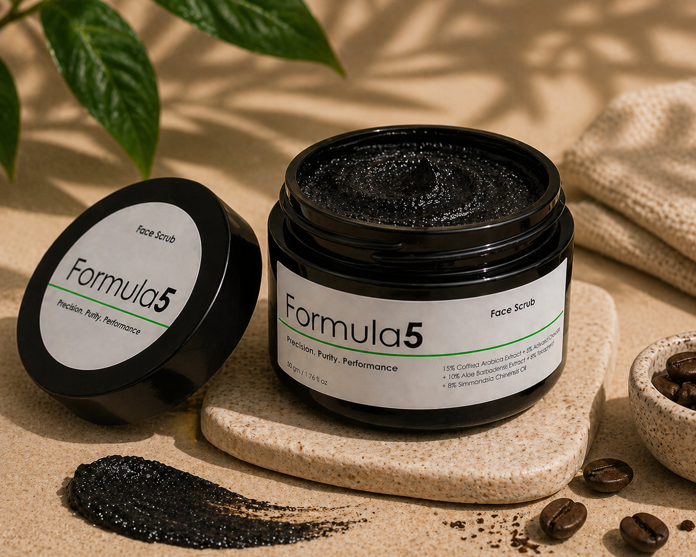 Exfoliating Coffee Face Scrub 15% Coffea Arabica Extract