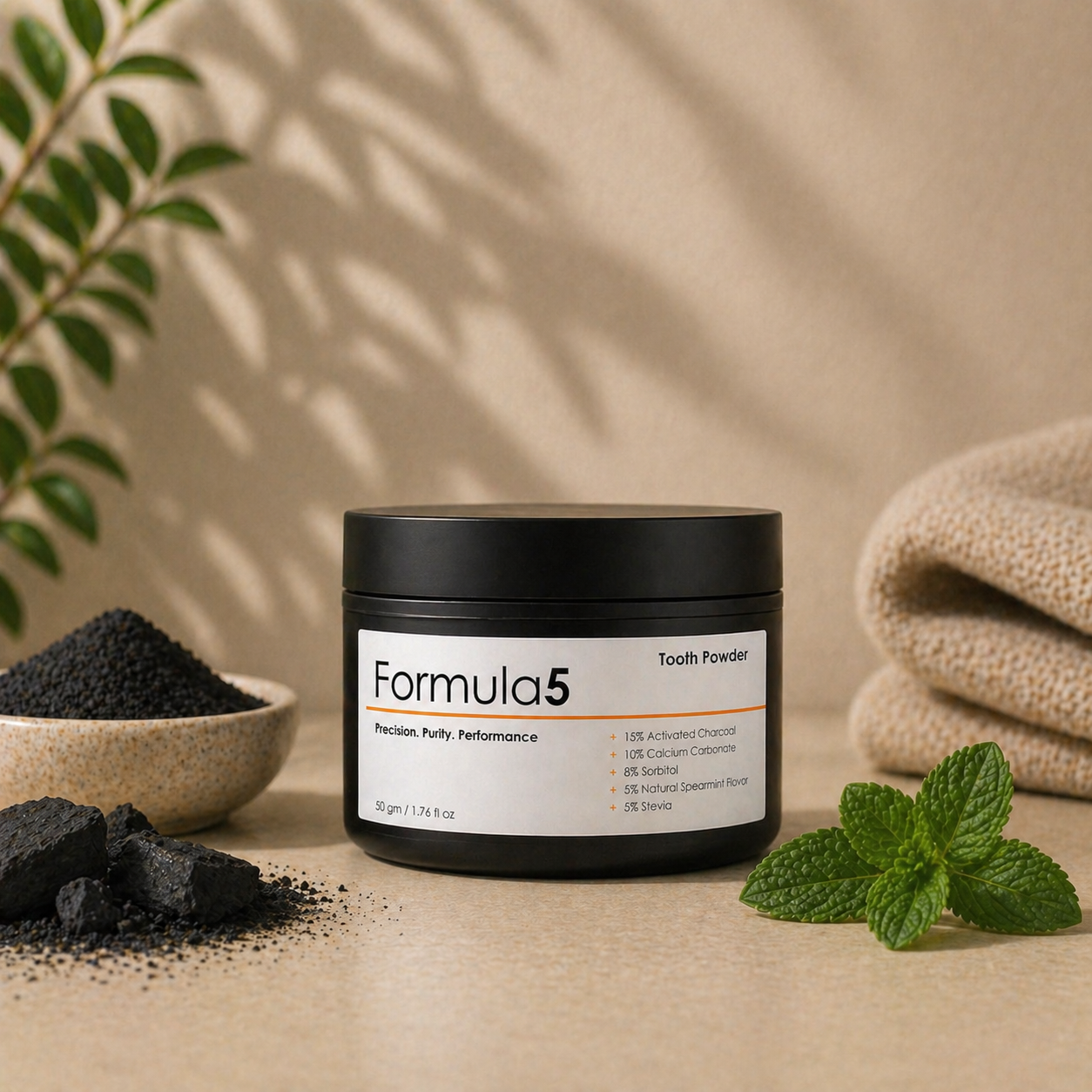 Deep Clean Charcoal Tooth Powder 15% Activated Charcoal