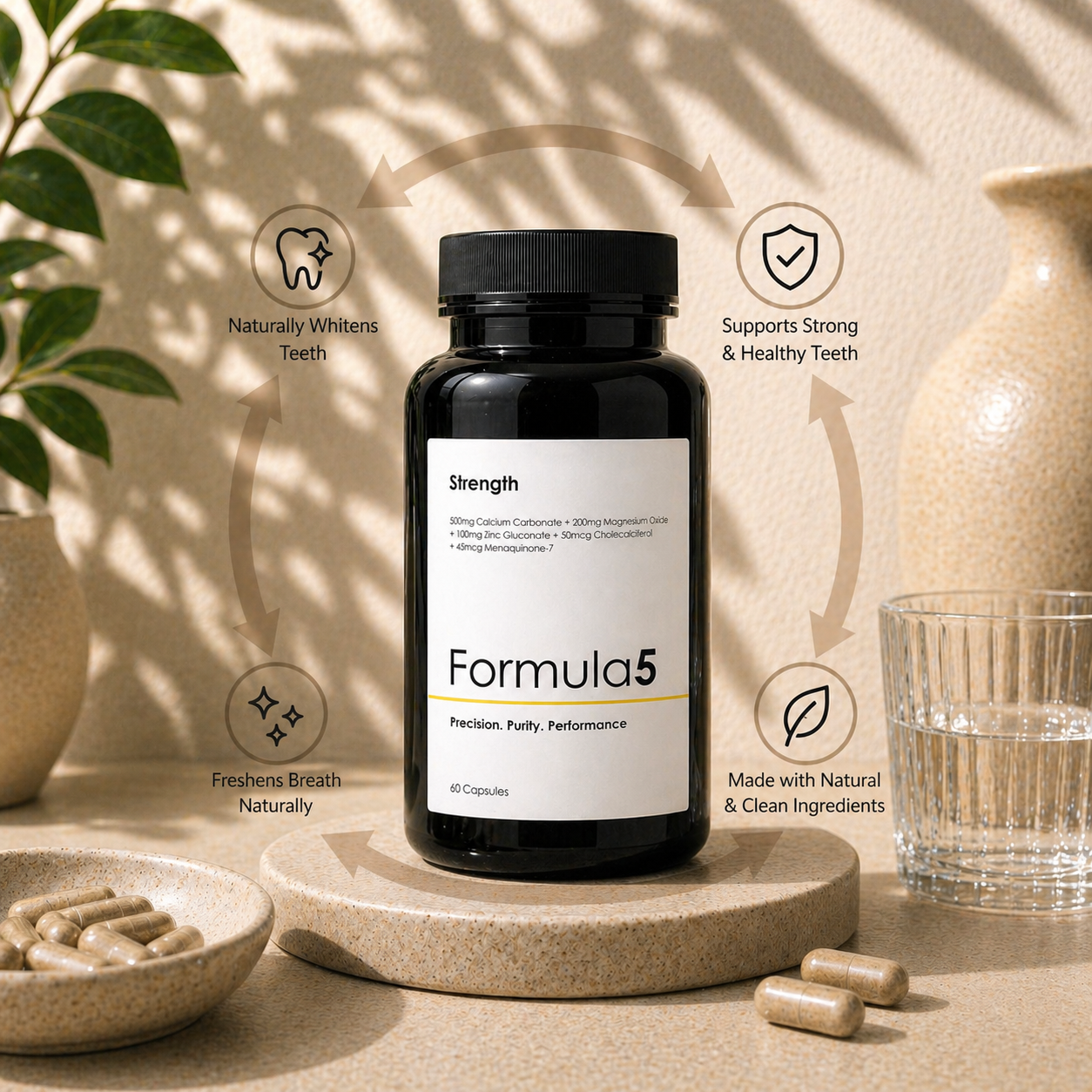 Bone Strength Capsules 500mg Calcium